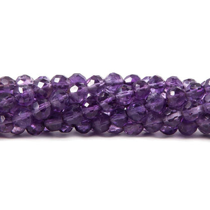 Amethyst Faceted Round 3.5-4mm 14 inch 97 beads
