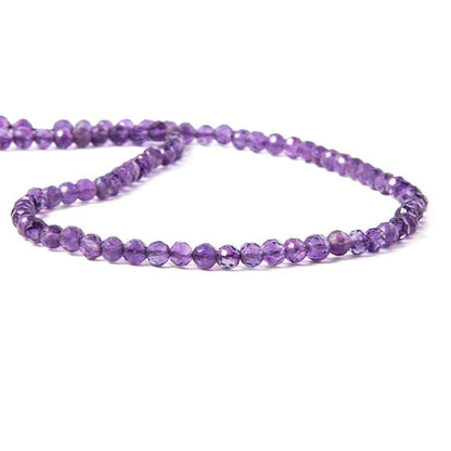 Amethyst Faceted Round 3.5-4mm 14 inch 97 beads