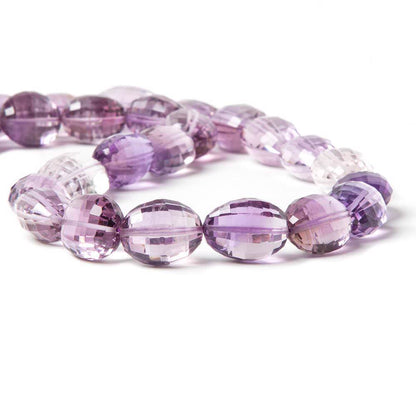 Amethyst Straight Drill Checkerboard Faceted Oval