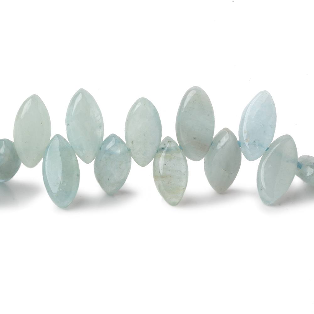 Aquamarine top drilled plain marquise beads 16 inch 86 pieces A