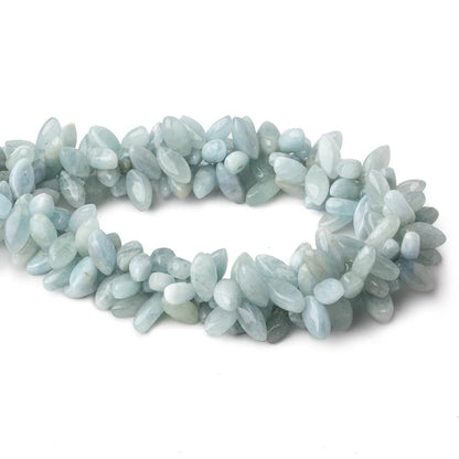 Aquamarine top drilled plain marquise beads 16 inch 86 pieces A