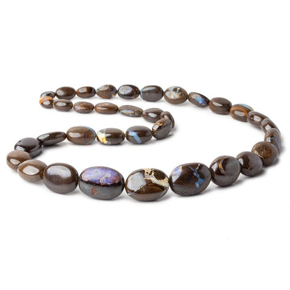 Australian Boulder Opal plain nuggets 18 inch 35 beads 9x6x4-19x14x9mm AA