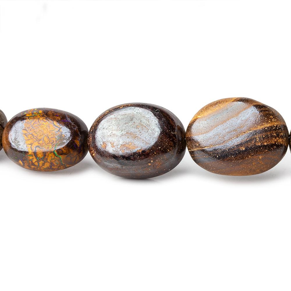 Australian Boulder Opal plain nuggets 18 inch 35 beads 9x7x5-17x14x7mm A