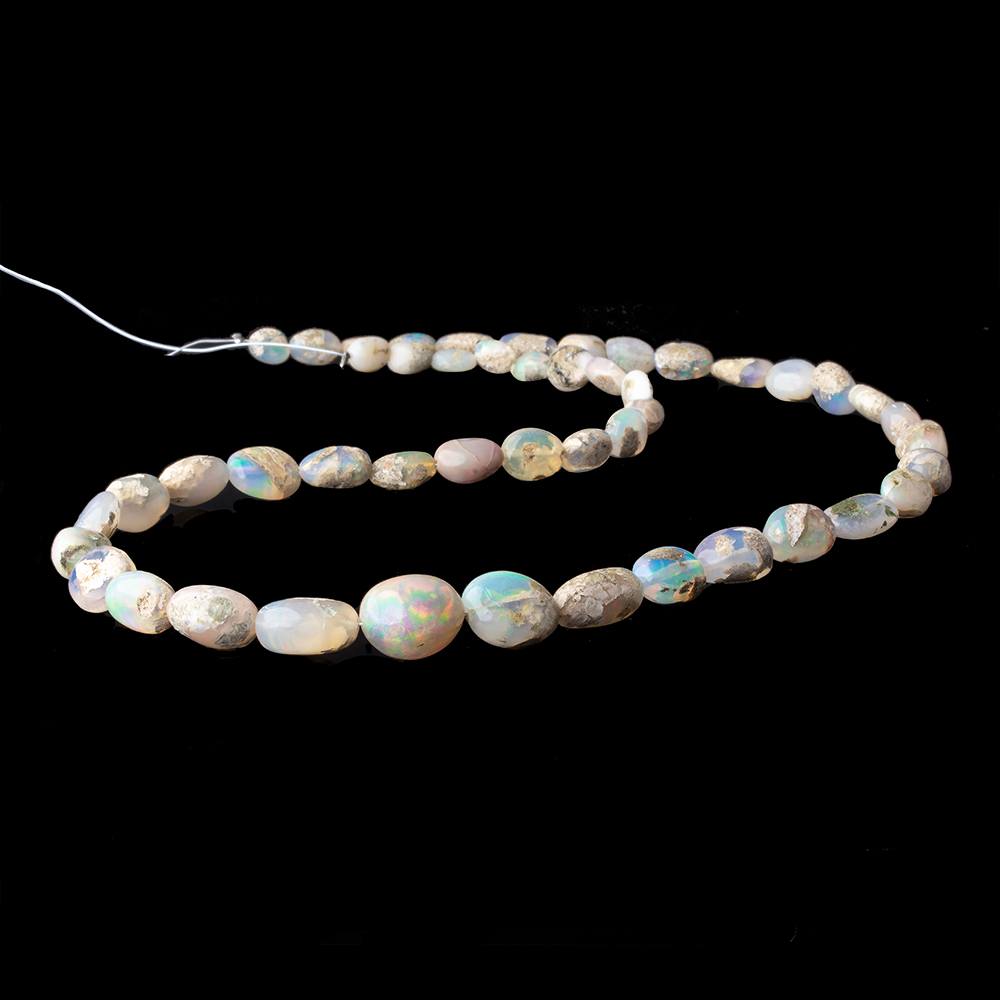 Australian Boulder Opal plain nuggets 18 inch 48 beads 6x5x3-13x10x7mm