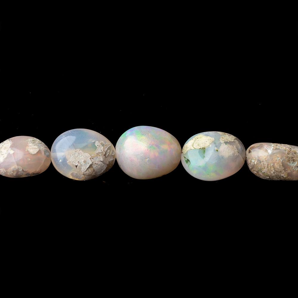 Australian Boulder Opal plain nuggets 18 inch 48 beads 6x5x3-13x10x7mm