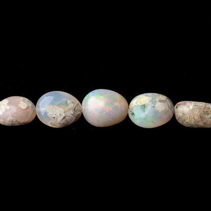 Australian Boulder Opal plain nuggets 18 inch 48 beads 6x5x3-13x10x7mm