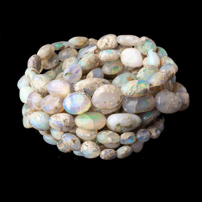 Australian Boulder Opal plain nuggets 18 inch 48 beads 6x5x3-13x10x7mm