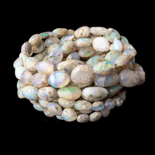 Australian Boulder Opal plain nuggets 18 inch 48 beads 6x5x3-13x10x7mm