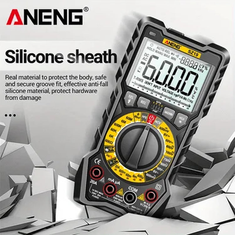 SZ19 6000 Counts Digital Multimeter True RMS AC/DC Voltage Current Meter Ohm Hz Capacitance NCV Detector Analog Tester
