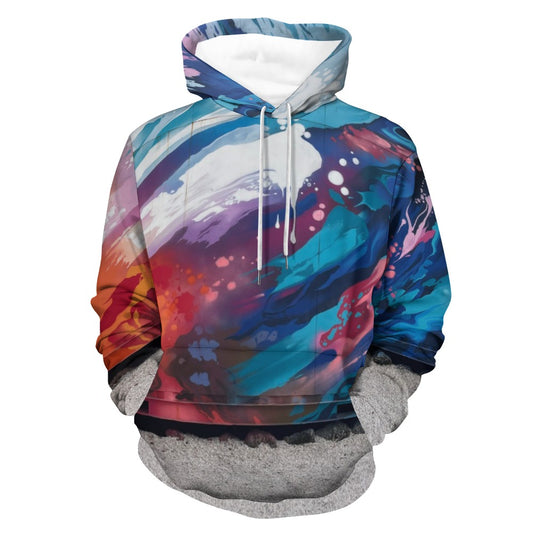 Plus Size Full Print Sweatshirt with Bold Design for Fashion-Forward Adults