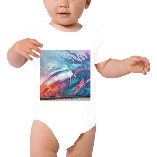 Organic Cotton Baby Onesie with One Side Printing for Comfortable Infants