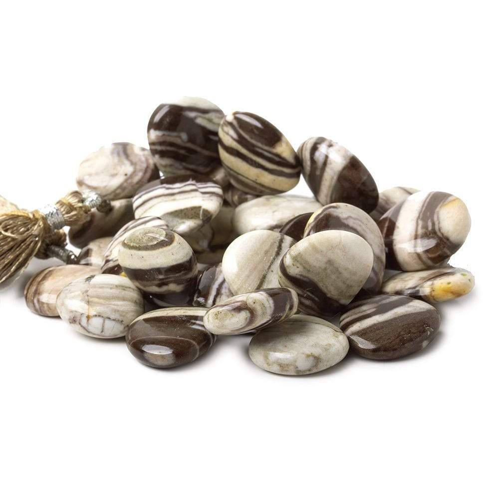 14-19mm Banded Jasper Plain Heart Beads 8 inch 30 pieces