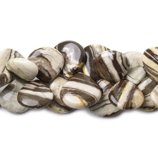 14-19mm Banded Jasper Plain Heart Beads 8 inch 30 pieces
