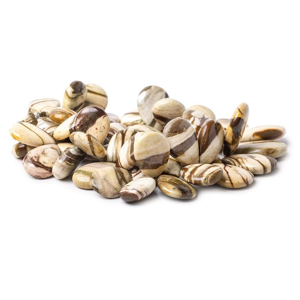 15x13-25x15mm Banded Jasper Plain Pear Beads 8 inch 48 pieces