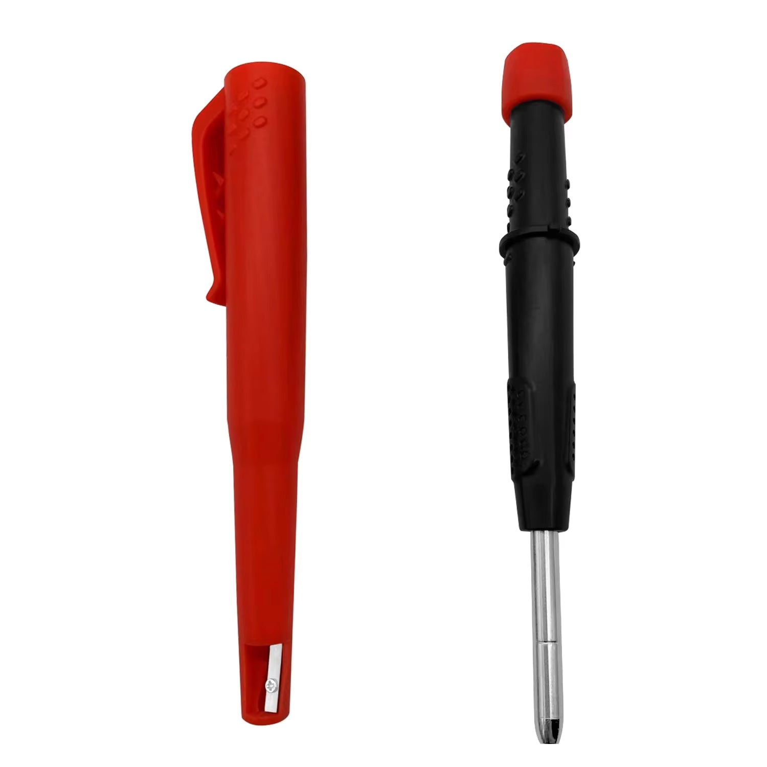 Solid Carpenter Mechanical Pencil for Woodworking Construction One-Piece Design Pen Cap with Sharpener Stationery Supplies