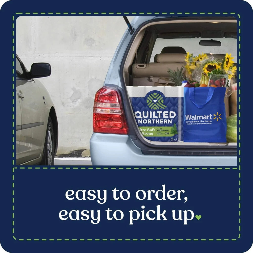 Ultra Soft Strong 12 Mega Rolls 2-Ply Toilet Paper Eco-Friendly Sustainable Comfort Strength Septic Safe 5X Stronger Durable