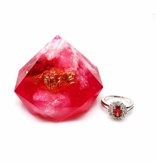 Garnet Gem Soap  with Hidden Silver Ring-0
