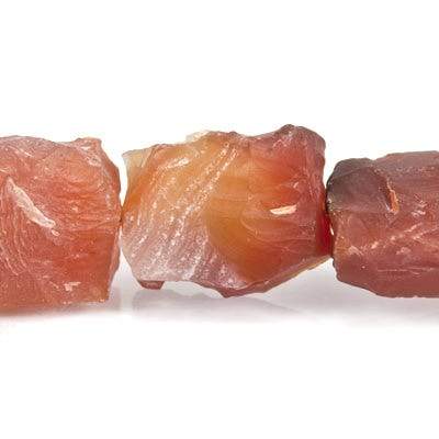 Burnt Orange Agate Beads Hammer Faceted Rectangle
