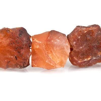 Burnt Orange Agate Beads Hammer Faceted Square