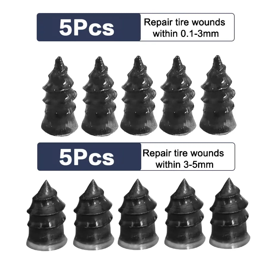 5/10Pcs Vacuum Tyre Repair Nail Tire Puncture Screws Motorcycle Fitting Set Tubeless Wheel Repairs Punctures Kit Patches for Car