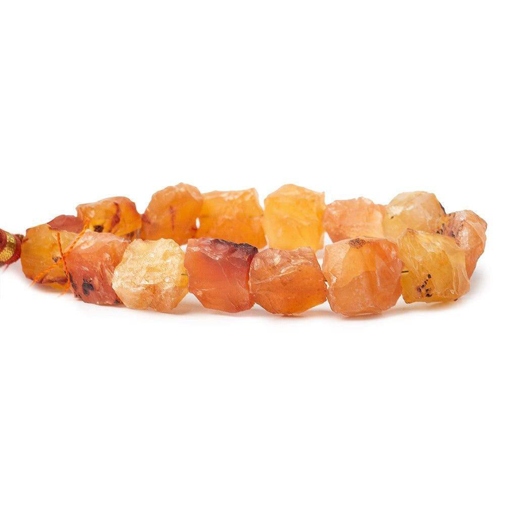 Cantalope Agate Beads Hammer Faceted Square