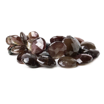 Cat's Eye Scapolite Faceted Heart Briolette Beads, 7 inch, 9x9x4-18x18x8mm, 39 pieces