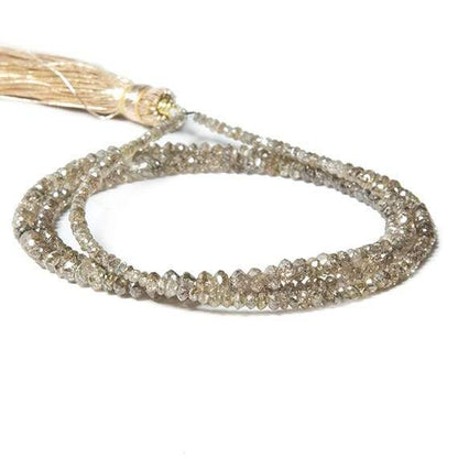 Champagne Diamond Beads Faceted Rondelle