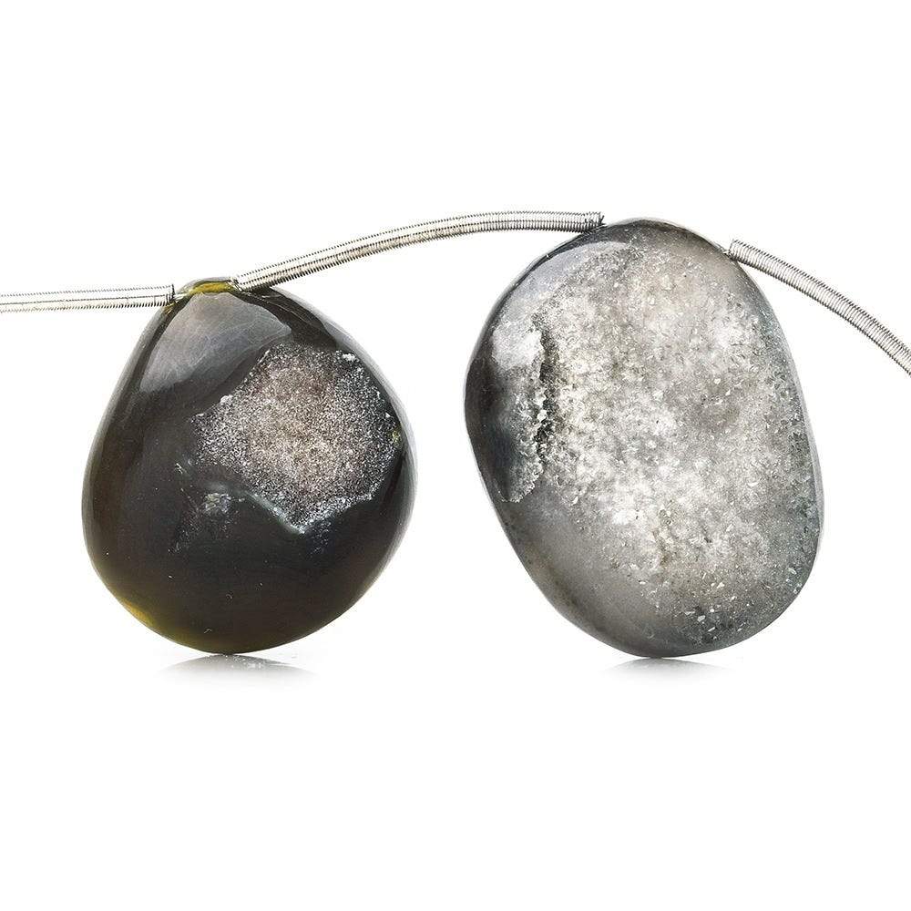 Chocolate Brown Plain Agate Drusy Beads