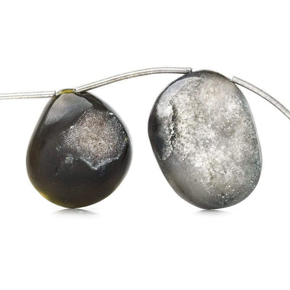 Chocolate Brown Plain Agate Drusy Beads