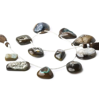 Chocolate Brown Plain Agate Drusy Beads