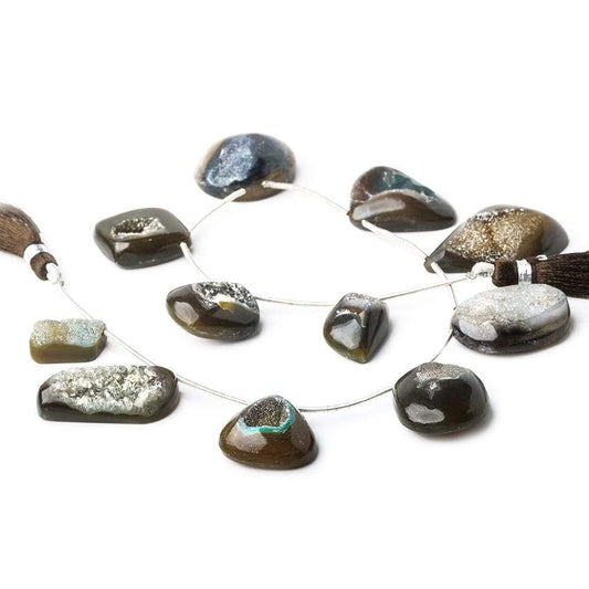 Chocolate Brown Plain Agate Drusy Beads