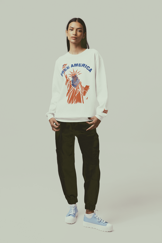 Free America Drop Shoulders Sweatshirt