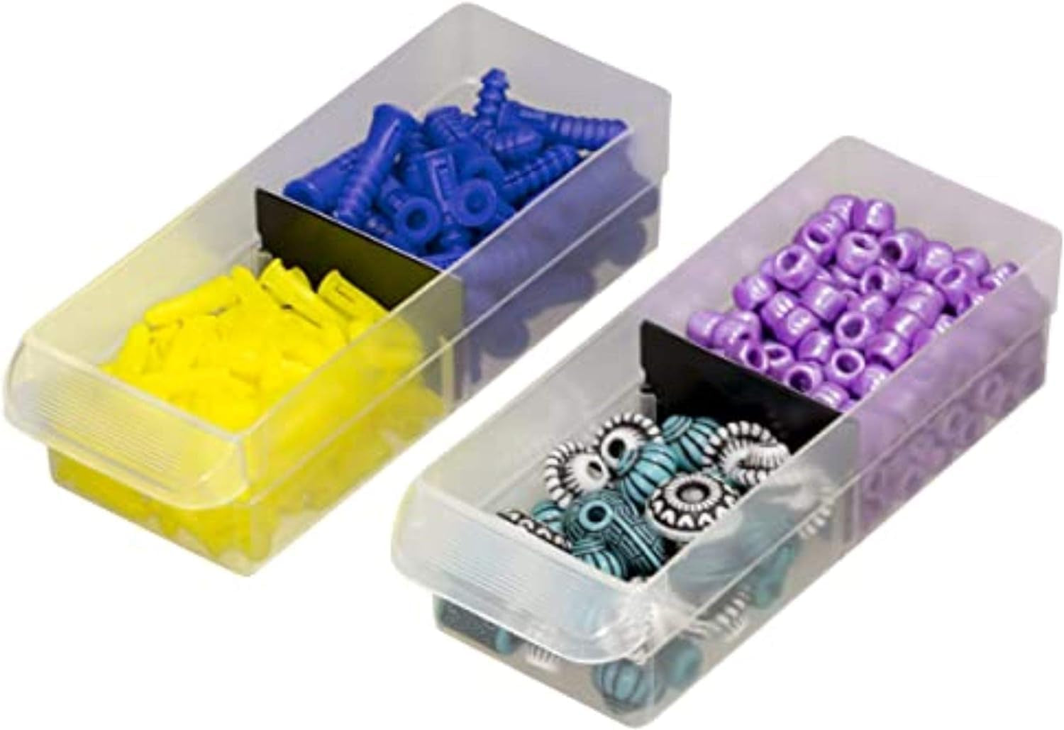 64-Drawer Plastic Drawer Storage Cabinet for Garage Organization, Bead Organizer, Building Bricks Storage, Teacher Toolbox, Makeup Organizer, 20-Inch W X 6-Inch D X 16-Inch H, 10164 Black