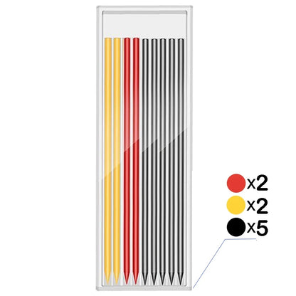 Solid Carpenter Pencil Woodworking Tools Mechanical Pencil with Refill Construction Job Tools Stationery Office School Supplies