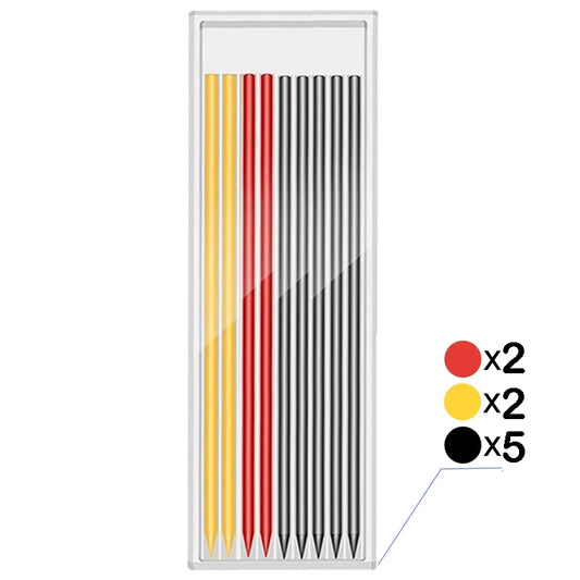 Solid Carpenter Pencil Woodworking Tools Mechanical Pencil with Refill Construction Job Tools Stationery Office School Supplies