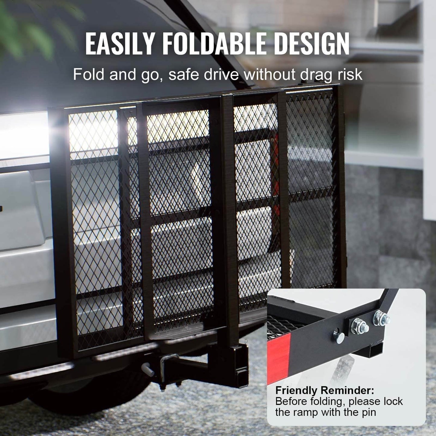 Heavy Duty Hitch Mount Cargo Carrier for Mobility Scooters