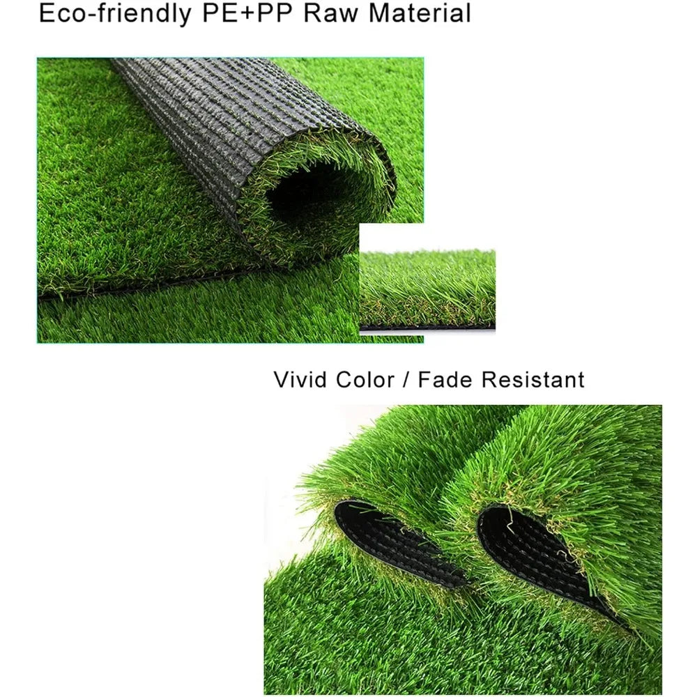 3FT X 33FT (99 Square FT) Artificial Grass Deluxe Synthetic Thick Lawn Pet Turf for Garden Backyard Patio Balcony Indoor/Outdoor