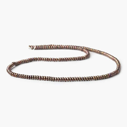 Eggplant Center Drill Button Freshwater Pearl