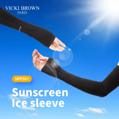 Unisex Sun Protection Sleeves for Outdoor Sports - Ice Silk Cycling and Driving Hand Sleeves, Single Pack