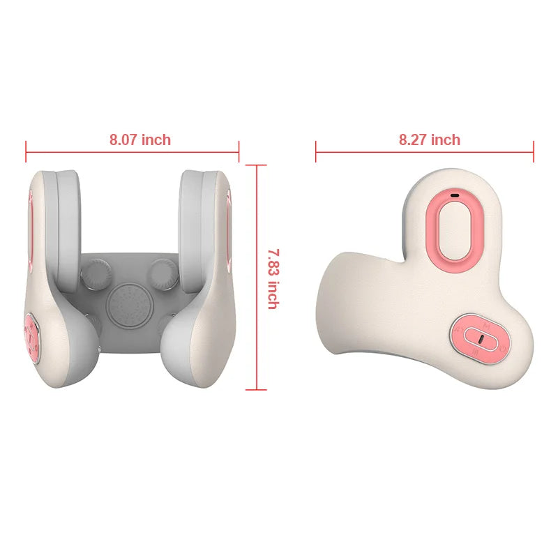 Wireless Neck Massager Red Light Hot Compress Massager Sleep Noise Reduction U-Shaped Neck Pillow Masajeador Bluetooth Music