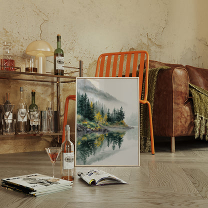 Autumn's Embrace on Still Waters