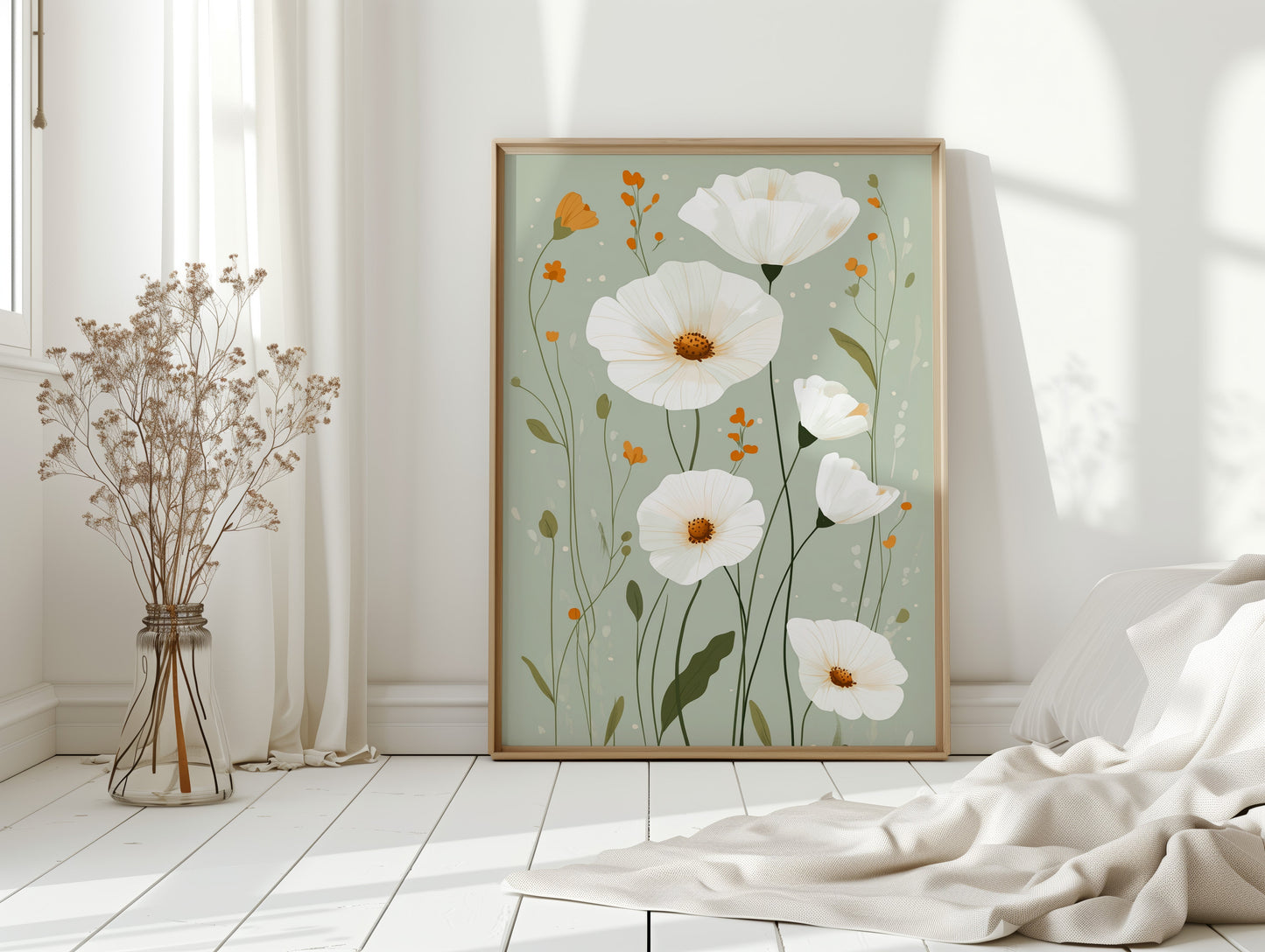 Tranquil Meadows - Modern Floral Canvas Art