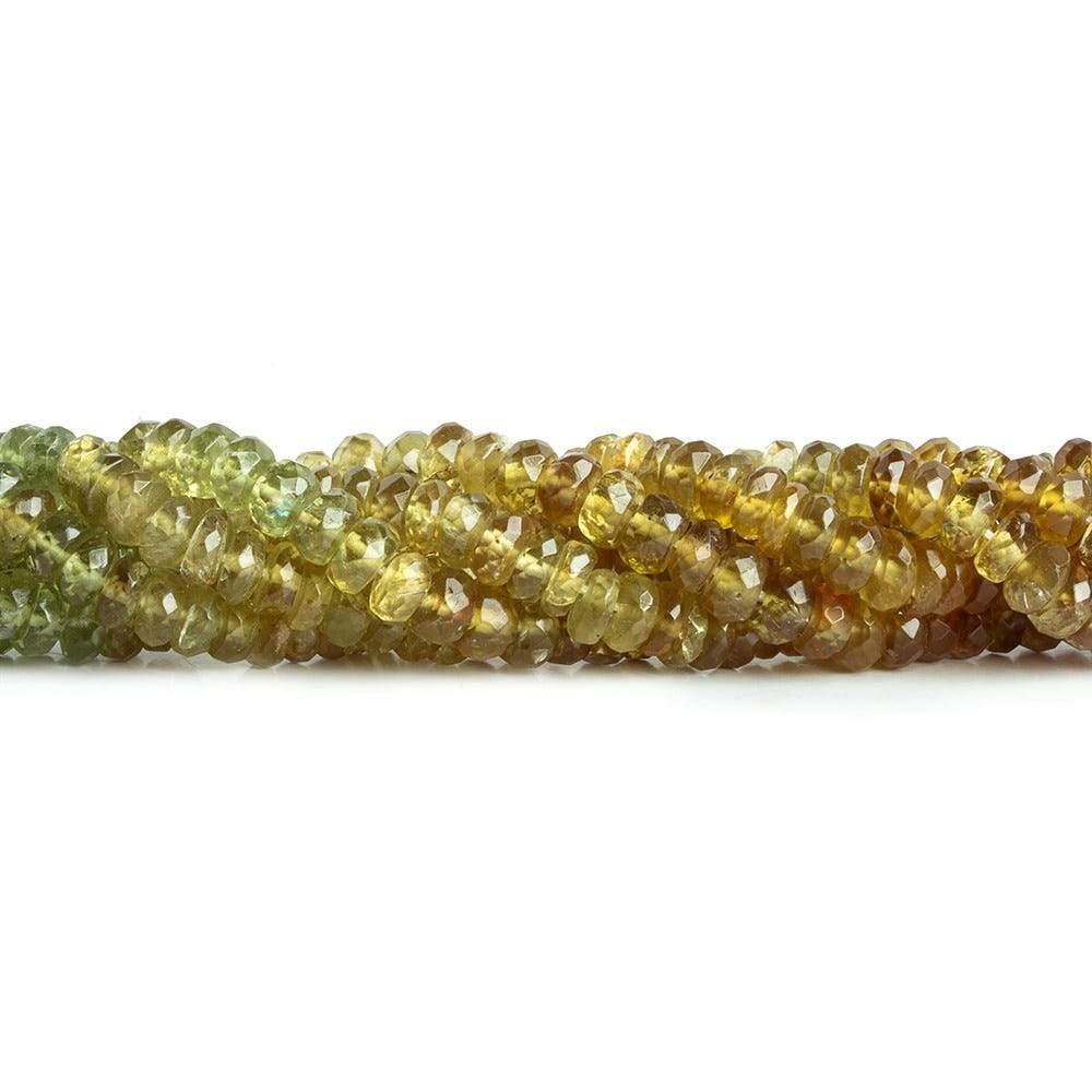 5mm Green Apatite Faceted Rondelle Beads 15 inch 137 pieces