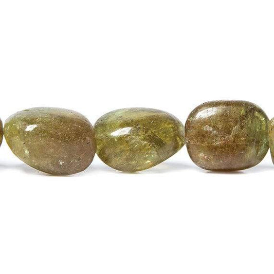 17x13-28x19mm Green Apatite Plain Nugget Beads 15 inch 19 pieces