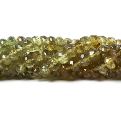 5.5mm Green & Brown Apatite Faceted Rondelle Beads 15 inch 100 pieces