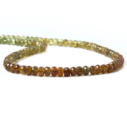 5.5mm Green & Brown Apatite Faceted Rondelle Beads 15 inch 100 pieces