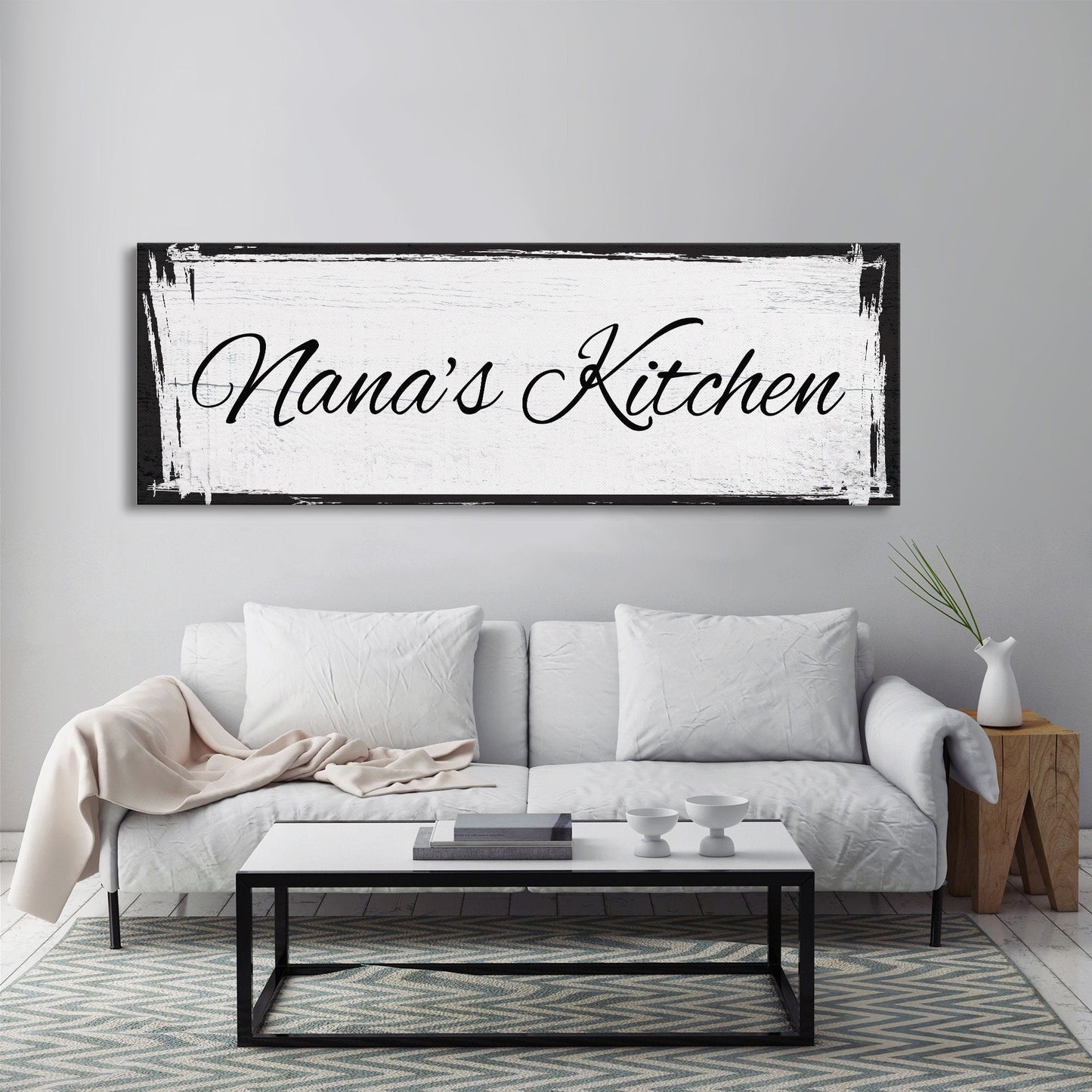 Custom Canvas Sign for Kitchen, Nana's Kitchen Canvas Sign, Personalized Kitchen Signs, Nana Mothers Day Gift, Custom Kitchen Sign Wall Deco