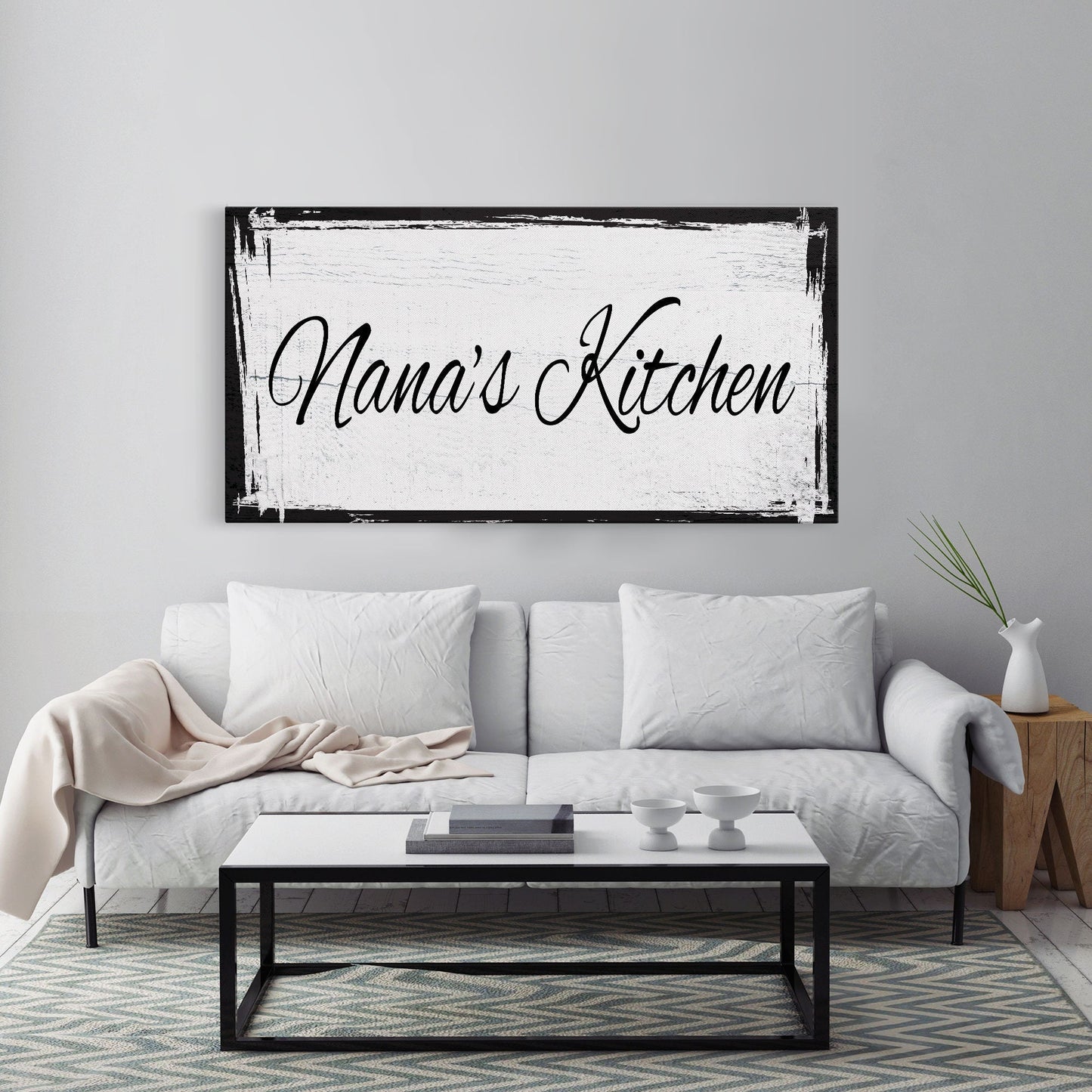 Custom Canvas Sign for Kitchen, Nana's Kitchen Canvas Sign, Personalized Kitchen Signs, Nana Mothers Day Gift, Custom Kitchen Sign Wall Deco