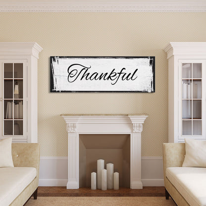 Thankful Canvas Sign, Thankful Sign on Wood, Thanksgiving Signs, Fall Signs, Thankful Wood Signs, Thanksgiving Decor, Framed Wood Signs