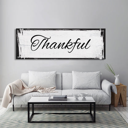 Thankful Canvas Sign, Thankful Sign on Wood, Thanksgiving Signs, Fall Signs, Thankful Wood Signs, Thanksgiving Decor, Framed Wood Signs